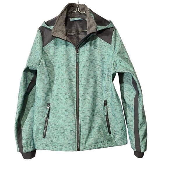 Free Country Jackets & Blazers - Women's Large L Free Country Faux Fur Lined Soft Shell Hooded Winter Coat Jacket